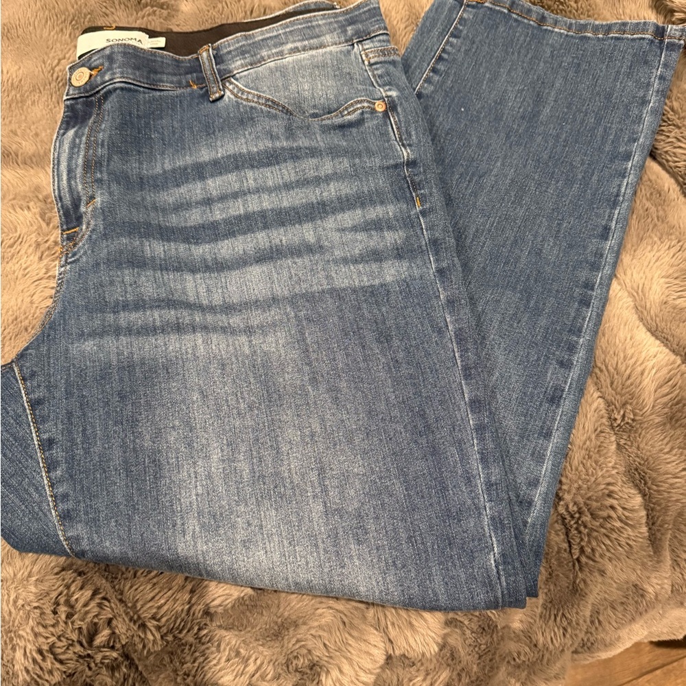 Sonoma Women's Classic Blue Straight Leg Jeans